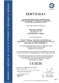 PED Zertifikat