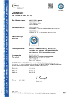 ISO13485 Zertifikat